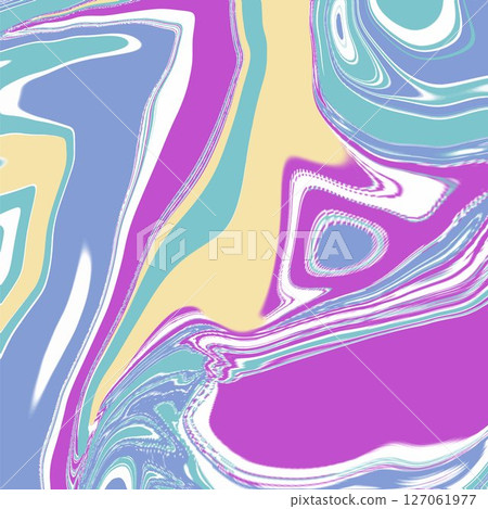 Curls abstract scribble hand drawn picture. Doodle decorative curls, swirls, flourishes and text calligraphy dividers collection. Vintage abstract Retro 70s Trippy Wavy Swirl. Swirl thread background 127061977