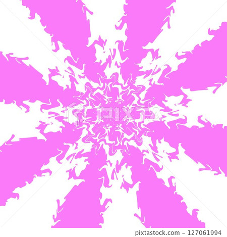 Hand drawn sweet candy concept. Vector abstract swirls and twirls background isolated on white background. Wavy spiral stripes in retro pop art style. Vortex pattern, optical illusion, chaos, caramel 127061994