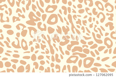 Abstract modern leopard seamless pattern. Animals trendy background. Color decorative vector stock illustration for print, card, postcard, fabric, textile. Modern ornament of stylized skin 127062095