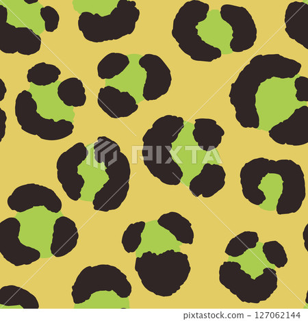 Abstract modern leopard seamless pattern. Animals trendy background. Color decorative vector stock illustration for print, card, postcard, fabric, textile. Modern ornament of stylized skin 127062144