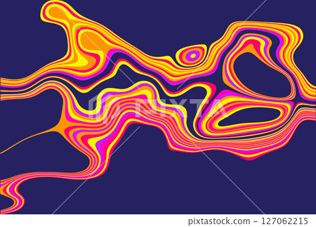 Abstract Vector Illustration Background Featuring Bold and Vibrant Multicolored Wavy Shapes on a Deep Blue Canvas with Organic Geometric Design Elements Abstract Vector Illustration Background Featuring Bold and Vibrant Multicolored Wavy Shapes on a Deep Blue Canvas with Organic Geometric Design Elements 127062215