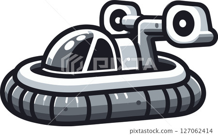 簡單的氣墊船插圖 127062414