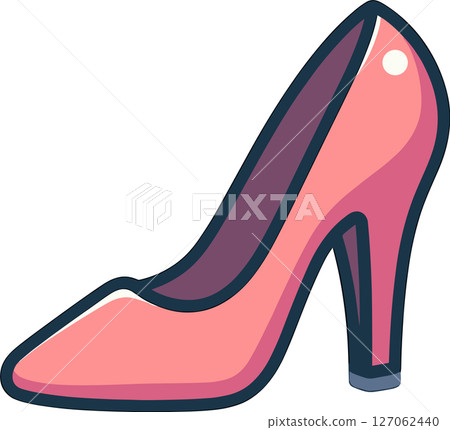 Pink high heels illustration 127062440