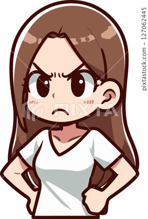 Illustration of an angry woman 127062445