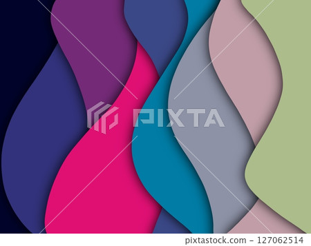 Hand drawn funky groovy, hippie backgrounds, patterns set. Marble stains. Distorted uneven stripes, warped streaks, fluid liquid wavy lines, doodle waves. Striped rectangle templates collection. 127062514