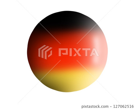 Glass light ball with flag of Germany. Round sphere, template icon. German national symbol. Glossy realistic ball, 3D abstract illustration highlighted on a white background. Big bubble. Glass light ball with flag of Germany. Round sphere, template icon. German national symbol. Glossy realistic ball, 3D abstract illustration highlighted on a white background. Big bubble. 127062516