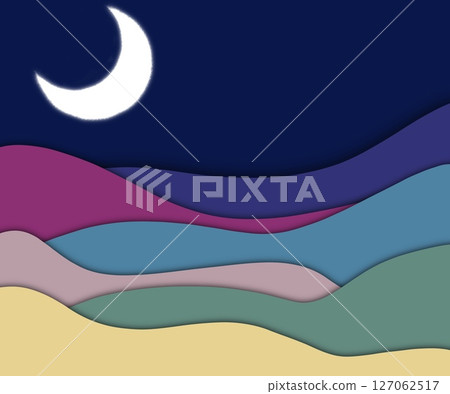 Abstract landscape and moon illustration with soft, muted colors and organic shapes, perfect for minimalist designs, wall art, or adding a calming touch to your projects. Abstract landscape and moon illustration with soft, muted colors and organic shapes, perfect for minimalist designs, wall art, or adding a calming touch to your projects. 127062517