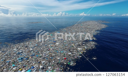 Plastic Pollution Floating on the Surface of the Ocean 127063154