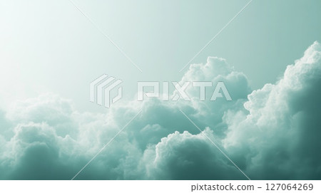 A Monochromatic View of a Sky Filled with Cumulus Clouds A Monochromatic View of a Sky Filled with Cumulus Clouds 127064269