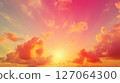 Sunset Sky with Orange and Pink Clouds 127064300