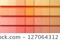 Abstract Geometric Pattern of Pastel Orange Squares 127064312