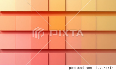 Abstract Geometric Pattern of Pastel Orange Squares Abstract Geometric Pattern of Pastel Orange Squares 127064312