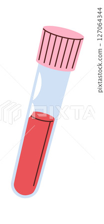 Blood test tube cartoon design 127064344