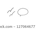 對話泡泡、符號、單色、手寫風格 127064677