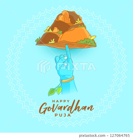 traditional govardhan puja celebration background for annakut ritual traditional govardhan puja celebration background for annakut ritual 127064765