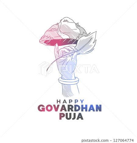 elegant happy govardhan puja card for divine and spiritual power elegant happy govardhan puja card for divine and spiritual power 127064774