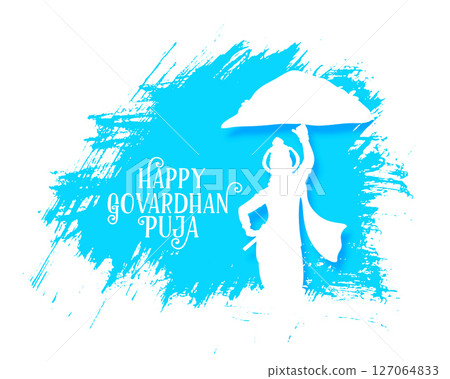 brush stroke style happy govardhan puja wishes background design brush stroke style happy govardhan puja wishes background design 127064833