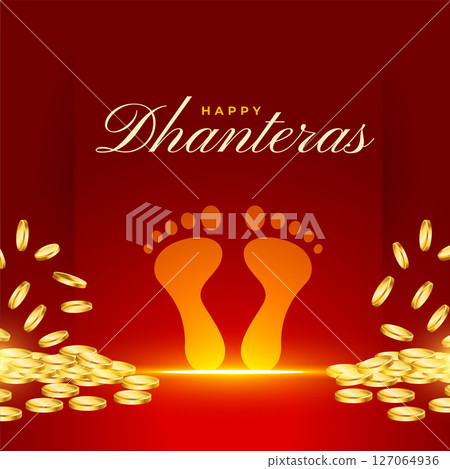 decorative shubh dhanteras event background celebrate festival of prosperity 127064936