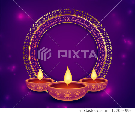 indian festival happy diwali shiny background with image or text space vector 127064992