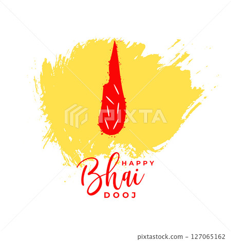 watercolor style traditional bhai dooj greeting card with sibling bond 127065162
