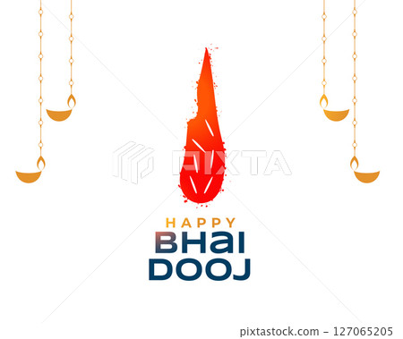 hindu festival bhai dooj puja celebration background with lantern design 127065205