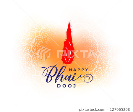 happy bhai duj pooja occasion background with roli tilak design 127065208