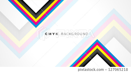 creative cmyk modern banner with colorful stripe 127065218