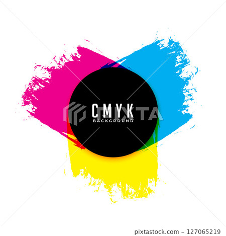 hand painted cmyk color grungy background design 127065219