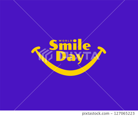 happy world smile day event background for laughing faces 127065223