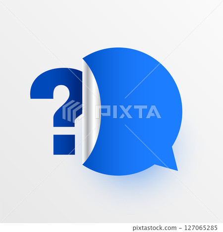 question mark sign with chat bubble sticker for ideas or speech question mark sign with chat bubble sticker for ideas or speech 127065285