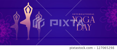 21st june world yoga day poster with exercise posture design 127065298