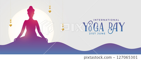 perfect international yoga day banner for balanced and healthy lifestyle perfect international yoga day banner for balanced and healthy lifestyle 127065301