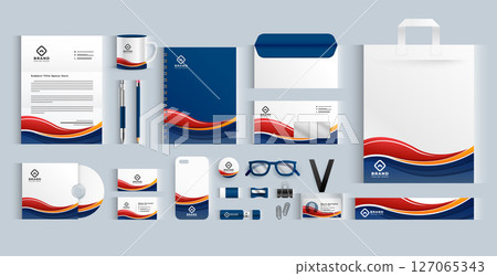 professional office stationery template for business branding or promotion 127065343