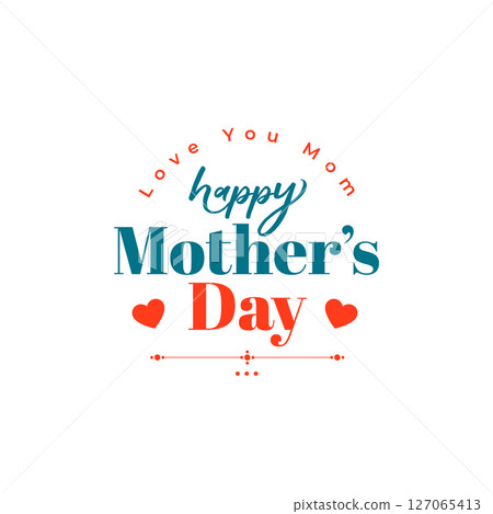 stylish mothers day holiday background with love you mum message 127065413