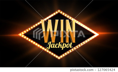 jackpot and bonus for lucky winner on win prize banner jackpot and bonus for lucky winner on win prize banner 127065424