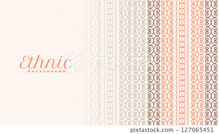 ethnic textile border line background with indian inspired and elegant look 127065451