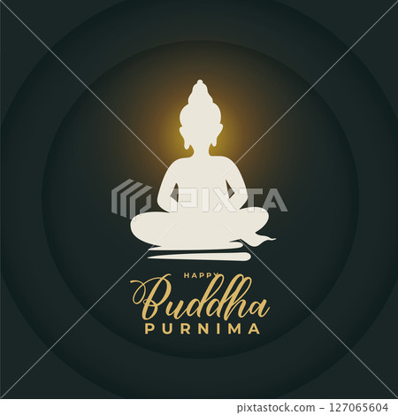happy vesak religious background celebrate lord buddha birthday 127065604