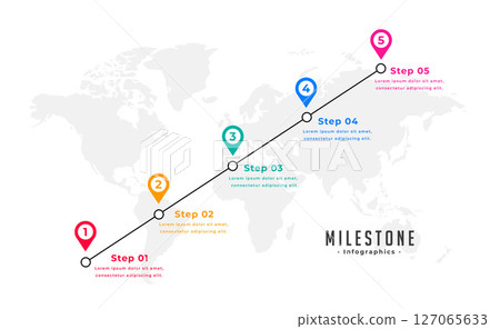 modern business milestone diagram layout for strategy presentation modern business milestone diagram layout for strategy presentation 127065633