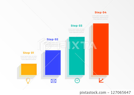 infographic workflow cart diagram template with four step process infographic workflow cart diagram template with four step process 127065647