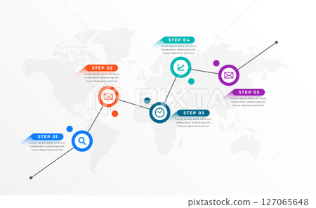 infographic strategy path layout track and reach business goal 127065648