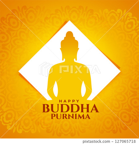 happy buddha purnima spiritual background in paper cut style happy buddha purnima spiritual background in paper cut style 127065718