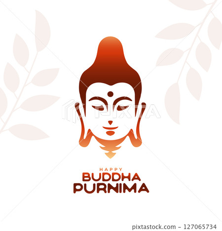 indian festival buddha purnima background with leaves decoration 127065734