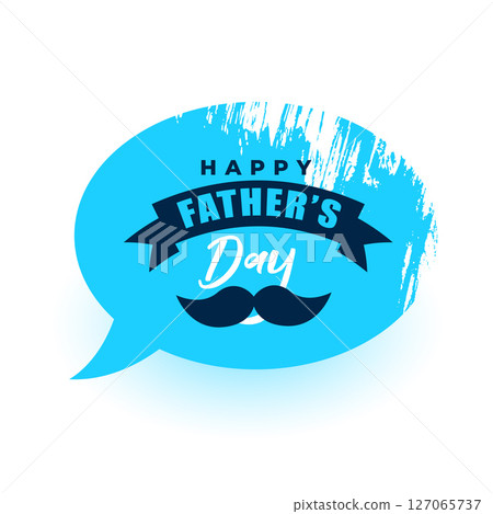 happy father's day wishes background with moustache in chat bubble 127065737