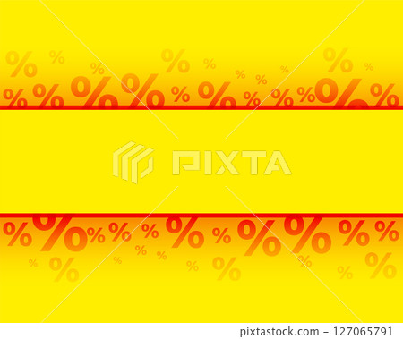 percentage icon pattern yellow background with text space 127065791