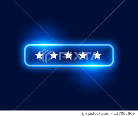 glowing neon 5 star user rating background for feedback or survey glowing neon 5 star user rating background for feedback or survey 127065869