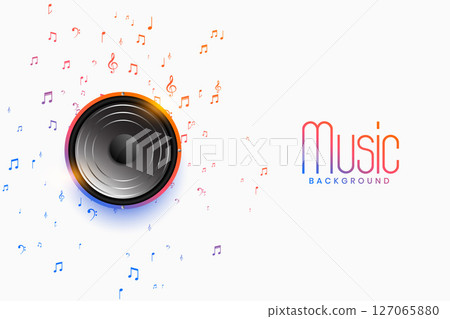 musical notation with sound speaker for your next karaoke audio track 127065880