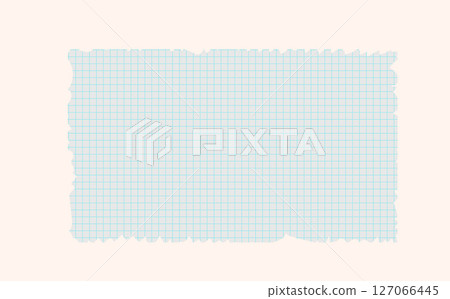 Graph paper. Printable lined and squared grid paper with color lines. Geometric background for school, textures, notebook, diary. Realistic ripped aged paper blank Graph paper. Printable lined and squared grid paper with color lines. Geometric background for school, textures, notebook, diary. Realistic ripped aged paper blank 127066445