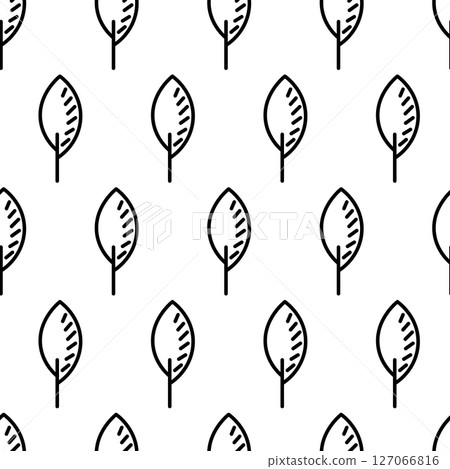 Black and white seamless pattern with tree icon. Vector trees symbol sign. Plants, landscape design for print, card, postcard, fabric, textile. Business idea concept 127066816