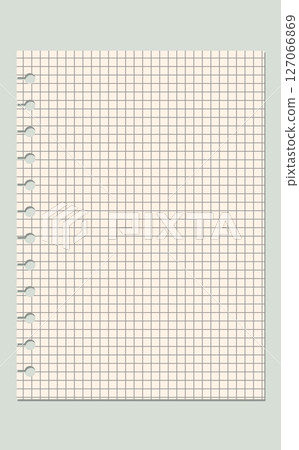 Graph paper. Printable lined and squared grid paper with color lines. Geometric background for school, textures, notebook, diary. Copy space blank 127066869