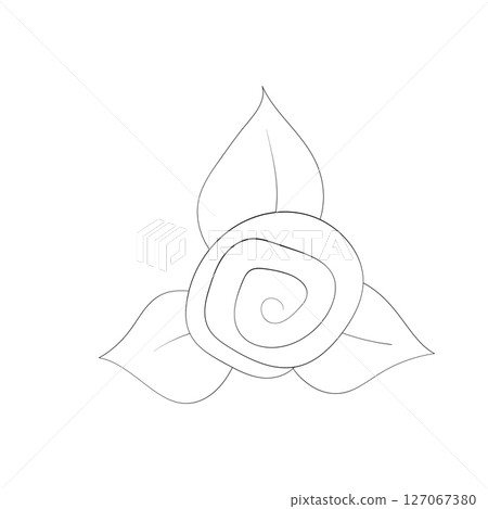 Floral silhouette art line. Flowers in continuous line drawing style. Border with tropical flower. Minimalist black linear sketch. Trendy vector illustration isolated. Contour graphics for design Floral silhouette art line. Flowers in continuous line drawing style. Border with tropical flower. Minimalist black linear sketch. Trendy vector illustration isolated. Contour graphics for design 127067380